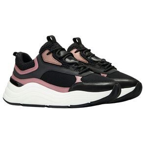 Mallet Womens/Ladies Cyrus Leather Sneakers / Black